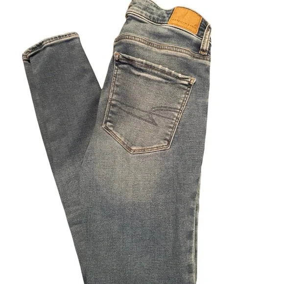 American Eagle Next Level Ripped High Waisted Jegging 2 - Picture 4 of 6